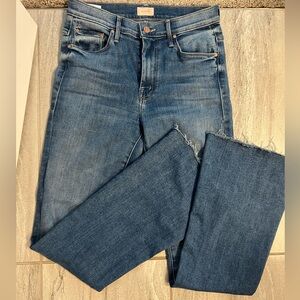 Mother the weekender gray jeans